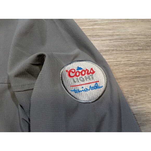 Travis Mathew Men's Large Wanderlust Coors Light Hoodie Jacket Full Zip Gray - Picture 5 of 9